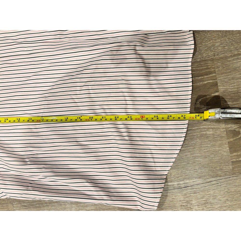 Lauren Ralph Lauren Womens Striped Button Down Shirt Pink  White Size Lg - Picture 6 of 6